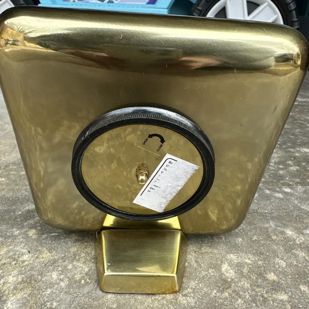 Mid Century Modern MCM Style Retro Gold Chrome Bubble Clock Eiffel Tower Paris